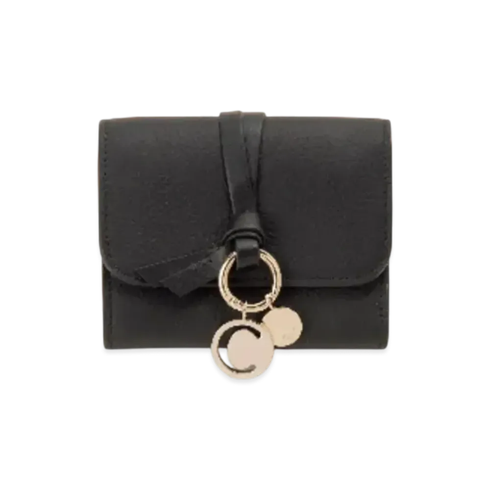 Chloe Alphabet Wallet In Leather "Black"