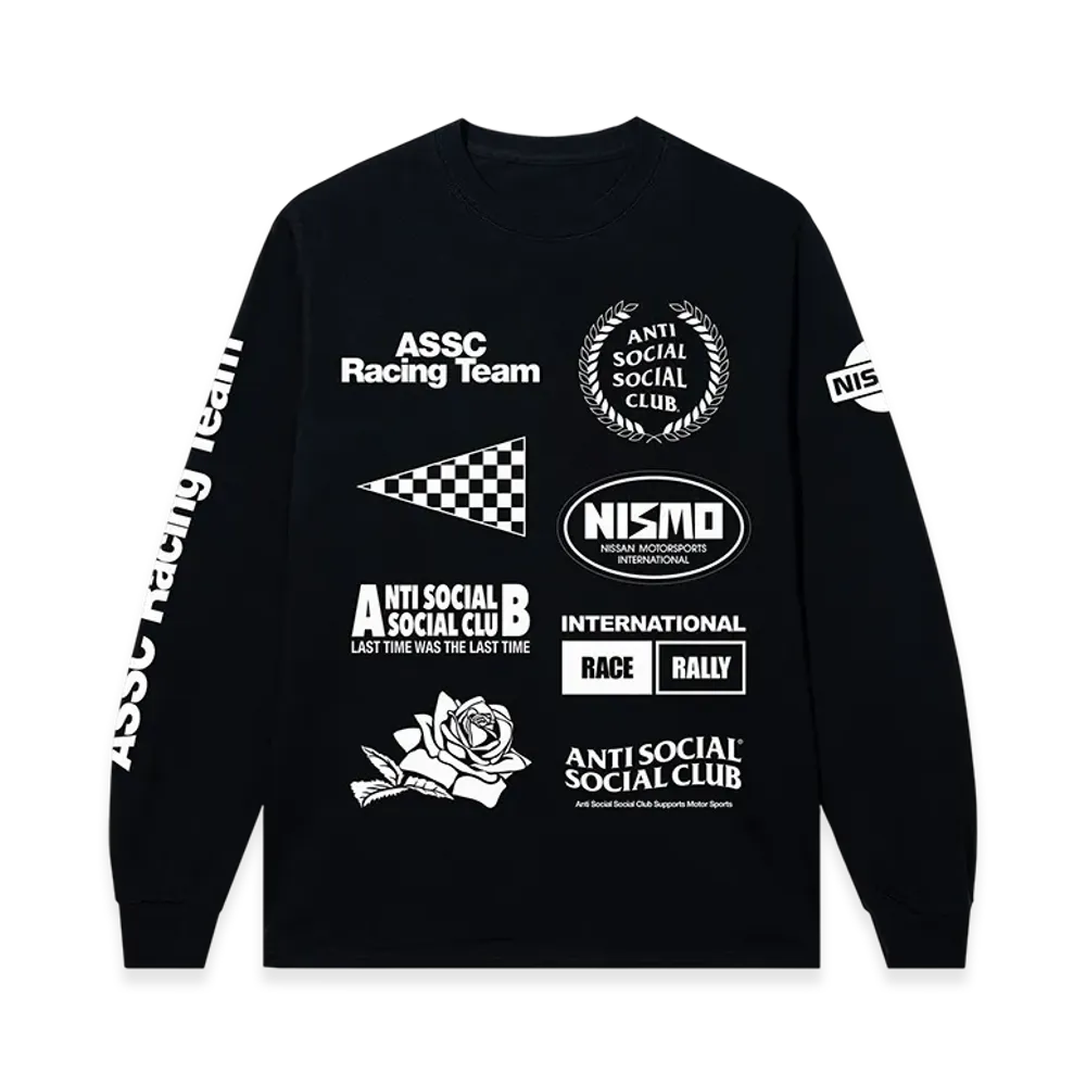 ANTI SOCIAL SOCIAL CLUB x Nissan Racing Team LS Tee "Black"