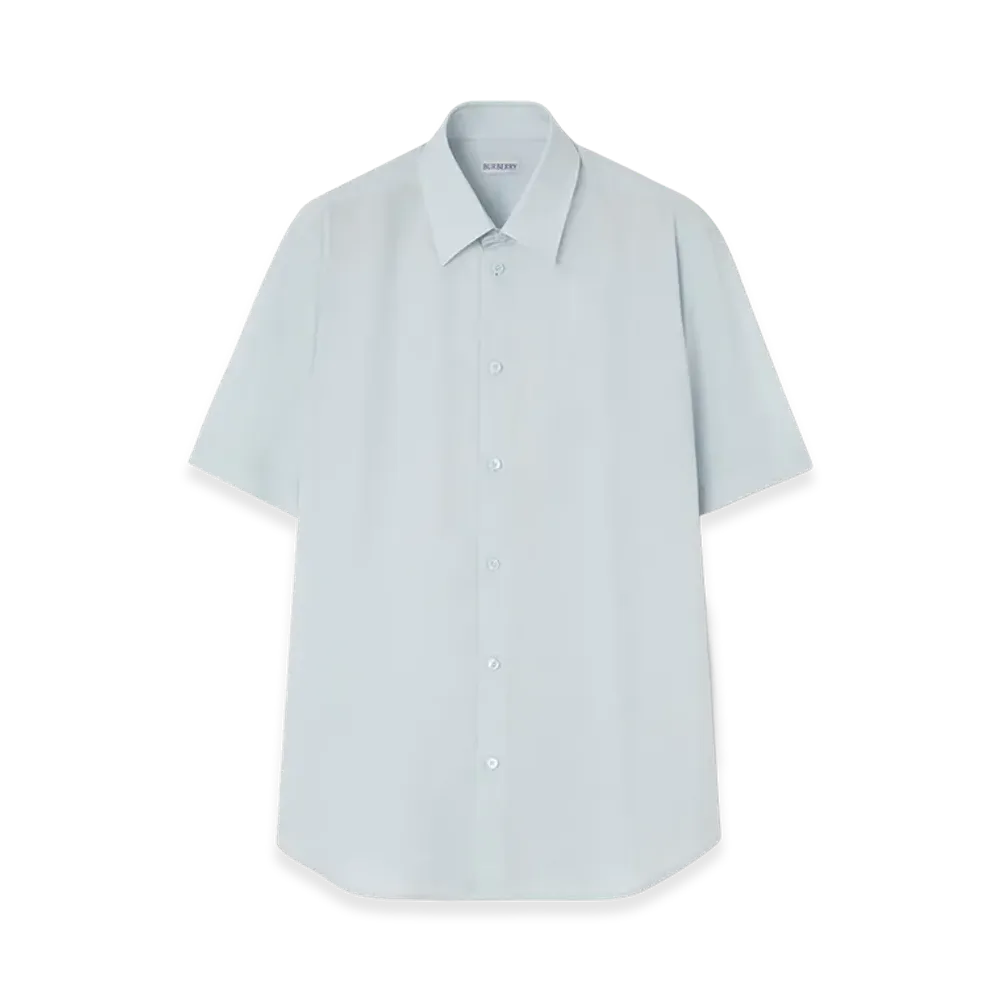 Burberry Cotton Shirt "Light Blue"