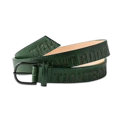 TIGHTBOOTH Leather Logo Belt "Deep Green"