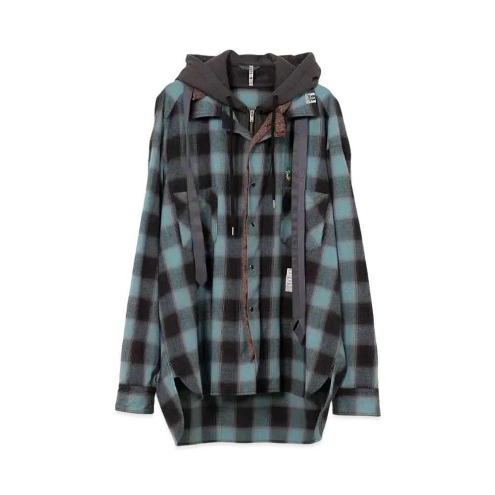 Maison MIHARA YASUHIRO Double Layered Check Shirt "Blue"