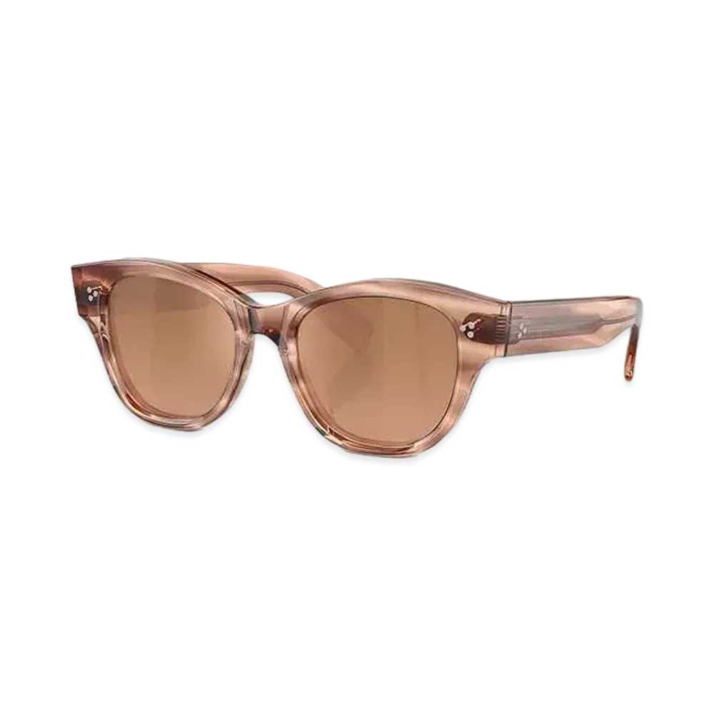 OLIVER PEOPLES Eadie "Washed Sunstone/Rose Quartz Gradient Mirror"