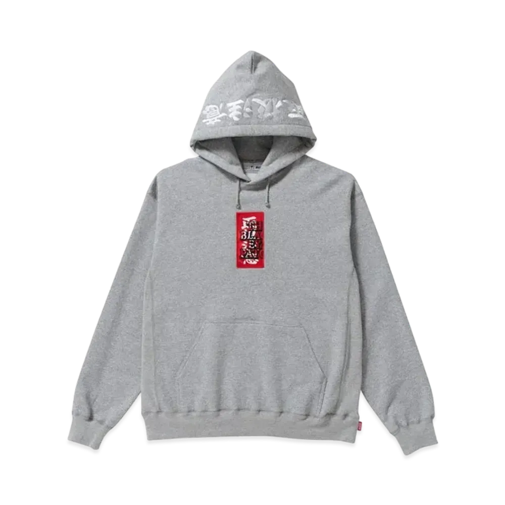 BlackEyePatch HANDLE WITH CARE LABEL HOODIE "H.Gray"