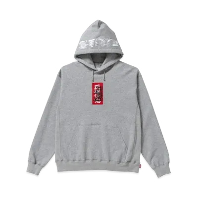 BlackEyePatch HANDLE WITH CARE LABEL HOODIE "H.Gray"