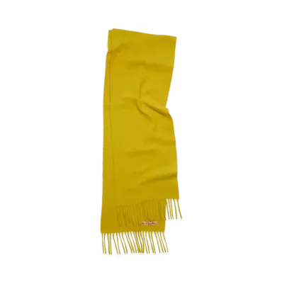 Acne Studios Fringe Wool Scarf "Acid Yellow"