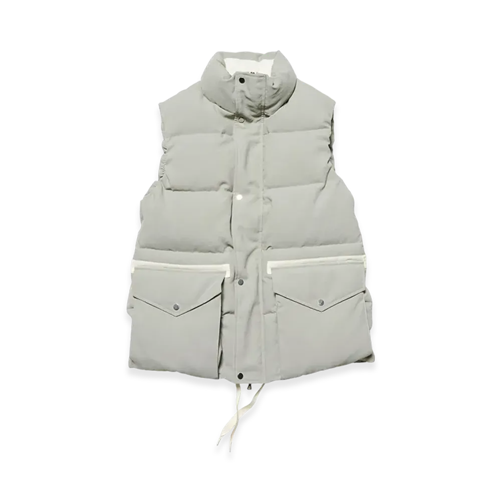 SOPHNET. Hollow Tussah Down Vest "Sage"