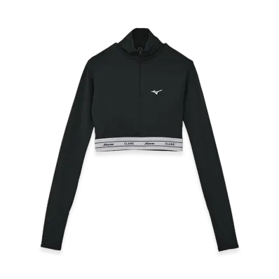 CLANE x Mizuno Half Zip Long Sleeve Tops "Black"