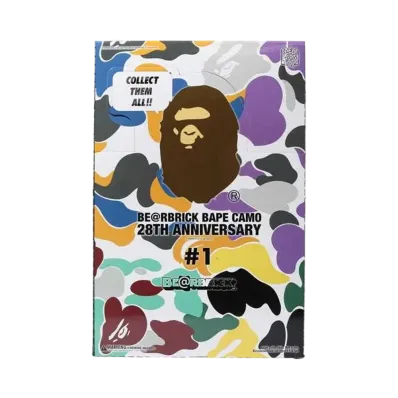 Bearbrick A BATHING APE® 28TH ANNIVERSARY CAMO 100% BOX #1 24 set
