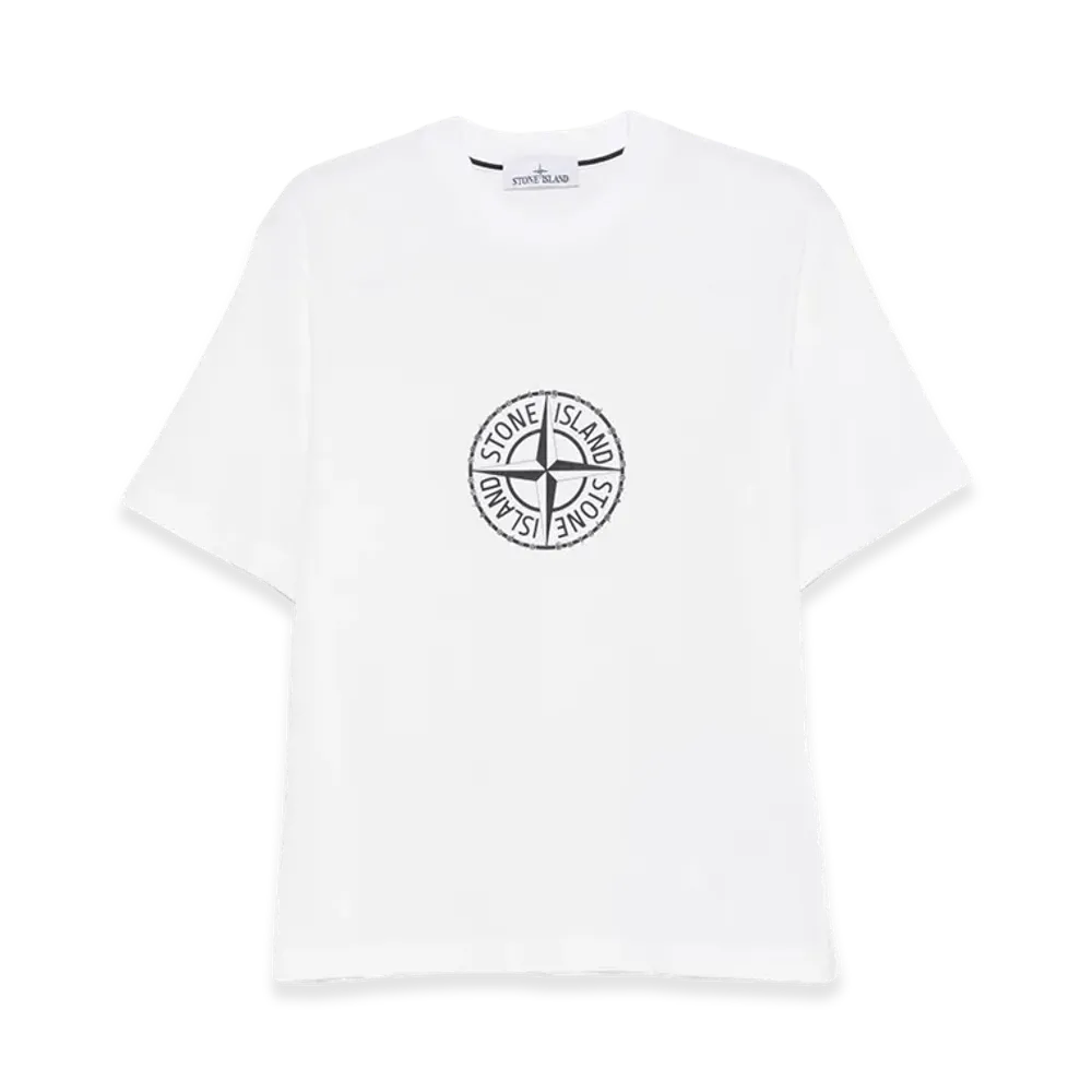 Stone Island `all Around Compass` Print Regular Fit T-Shirt "White"