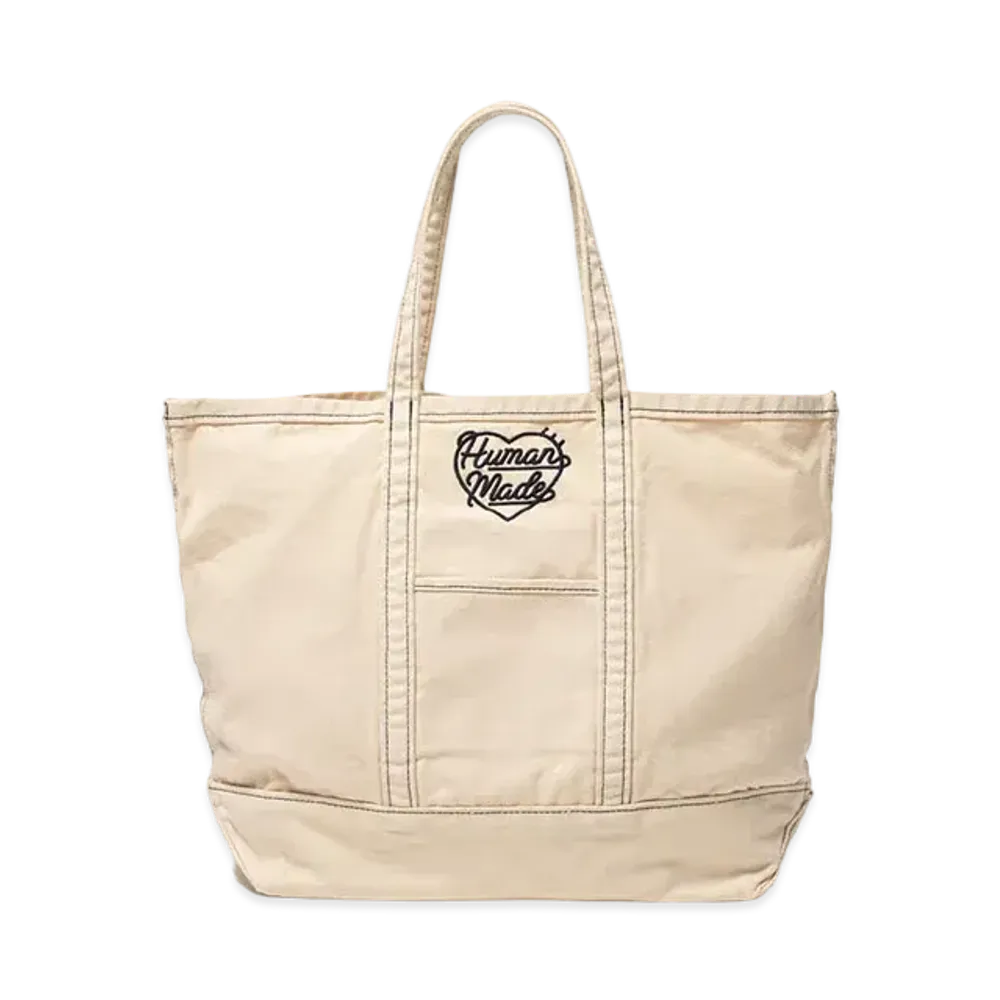 HUMAN MADE Garment Dyed Tote Bag "White"
