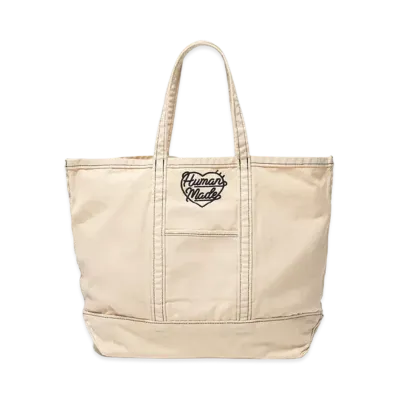 HUMAN MADE Garment Dyed Tote Bag "White"