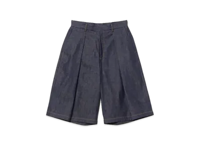 BEAMS FUTURE ARCHIVE One Tuck Denim Shorts "Indigo"