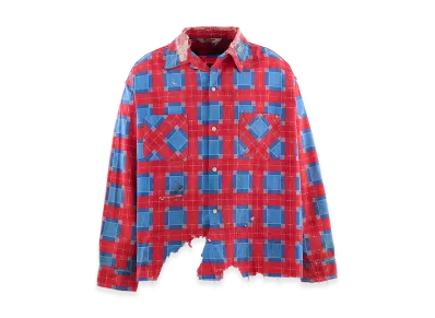 SAINT Mxxxxxx Print Check Shirt "Blue/Red"