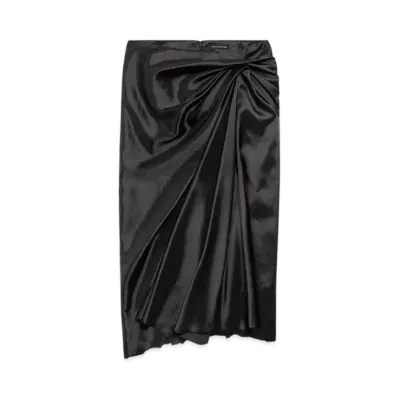 BALENCIAGA Women's Draped Skirt "Black"