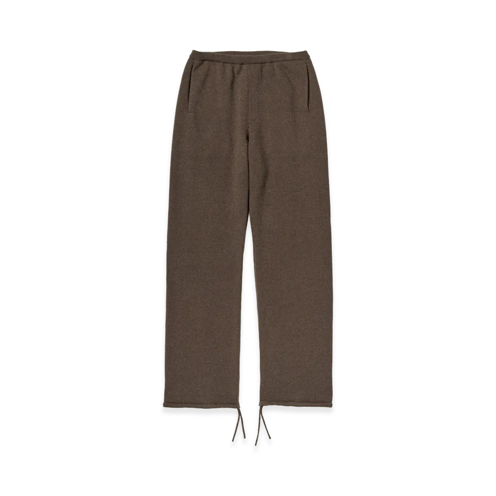 AURALEE Super Fine Wool Knit Pants "Top Brown"