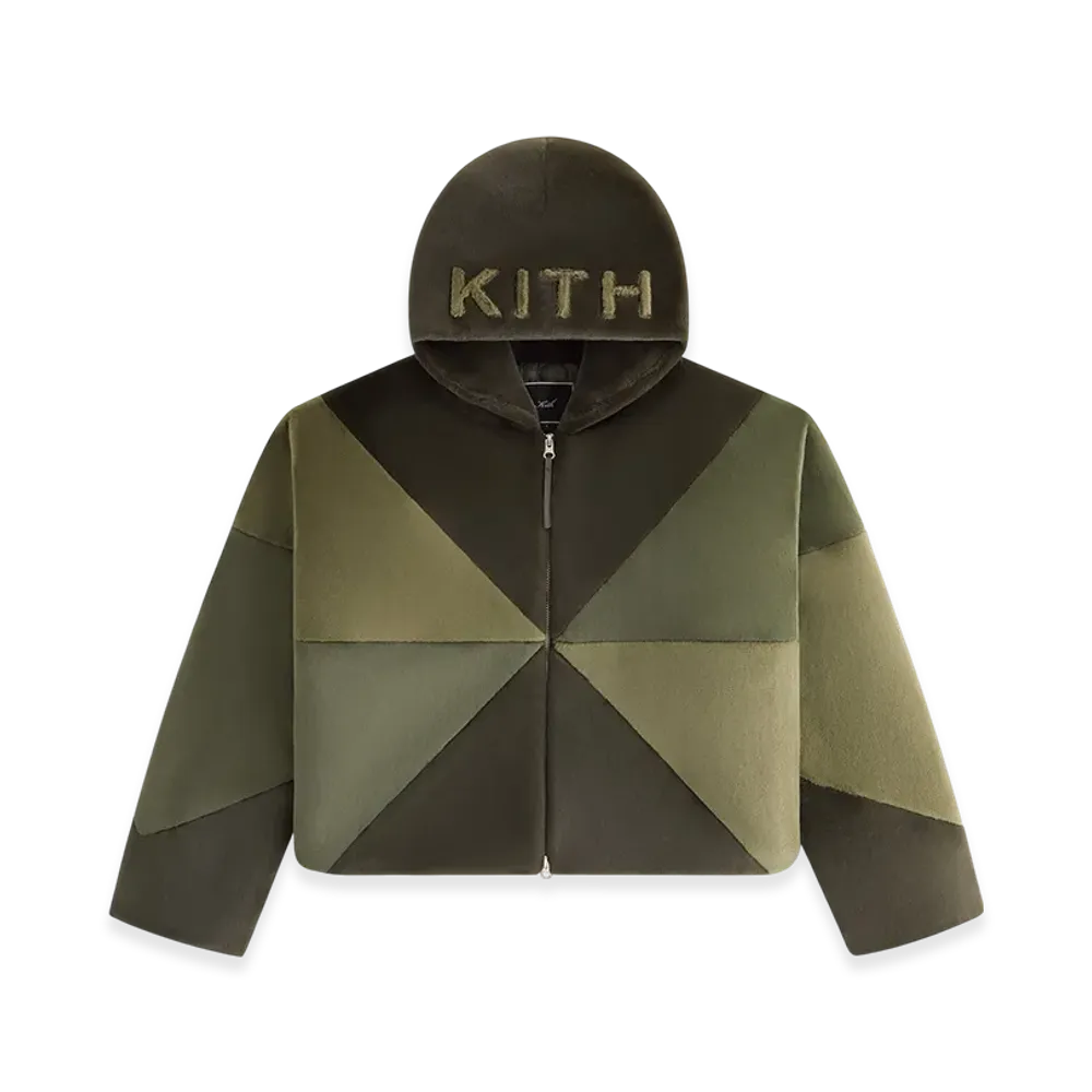 Kith Women Toshi III Faux Fur Pinwheel Bomber Jacket "Monarch"