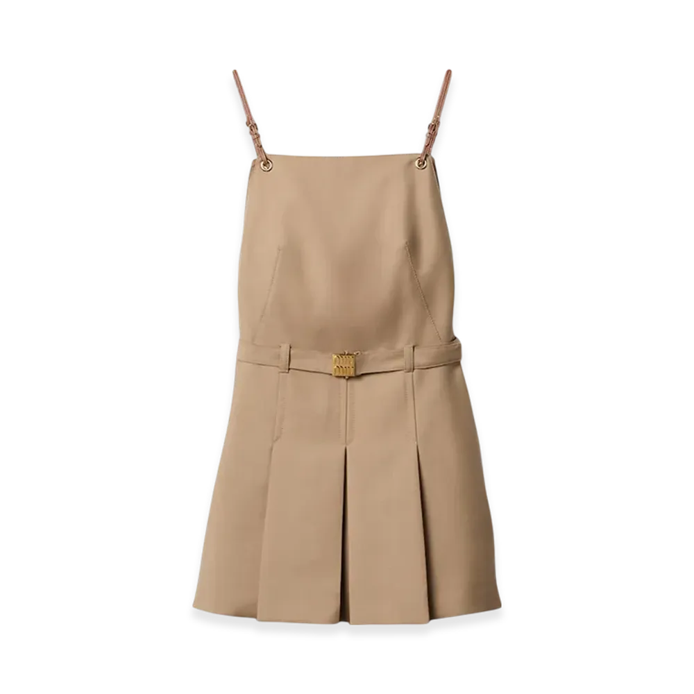 MIU MIU Women's Kid Mohair Dress "Hazelnut"