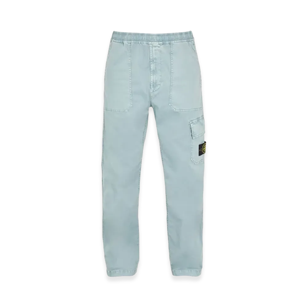 Stone Island 32304 Organic Cotton Old Treatment Cargo Pants - 23SS "Sky Blue"