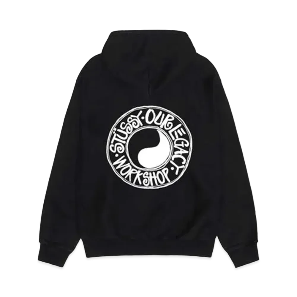 Stussy x Our Legacy Work Shop Buana Pigment Dyed Hoodie "Black"