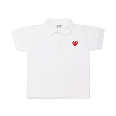 PLAY COMME des GARCONS Kids Polo "White"