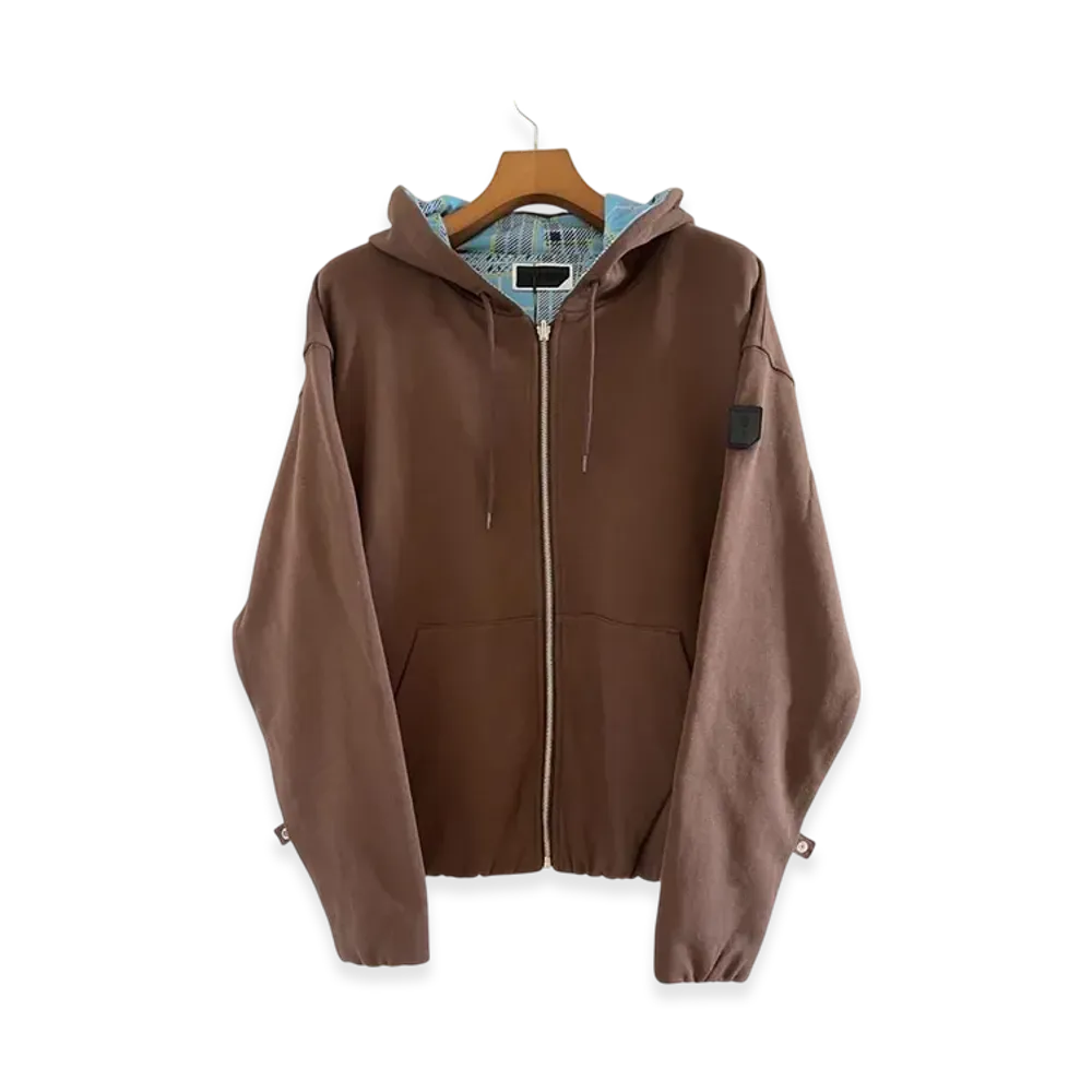 PHINGERIN Reversible Zip Hoodie Original Plaid "Brown"