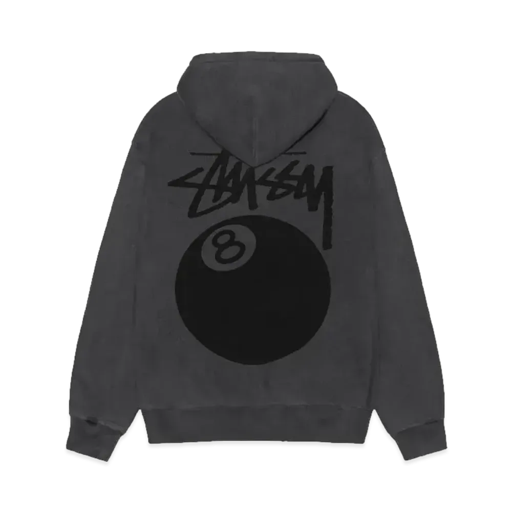Stussy 8 Ball Hoodie Pigment Dyed "Black"
