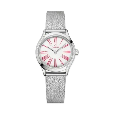 OMEGA De Ville Mini Tresor Diamonds 26MM "Stainless Steel/White/Red" 428.15.26.60.04.003