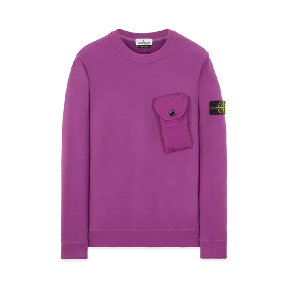 Stone Island 60419 BRUSHED COTTON FLEECE "Magenta"