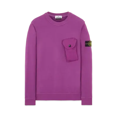 Stone Island 60419 BRUSHED COTTON FLEECE "Magenta"