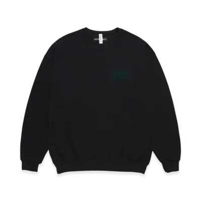 WACKO MARIA Crew Neck Sweat Shirt ( TYPE-2 ) "Black/Green"