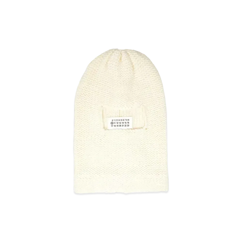 Maison Margiela Four-Stitches Beanie Hat "Ivory"