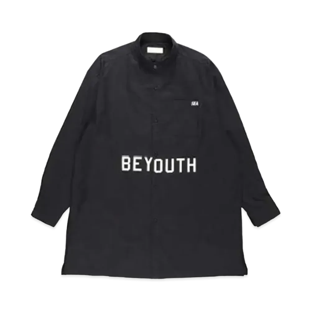 WIND AND SEA BYT (SEA) no collar long shirt "Black"