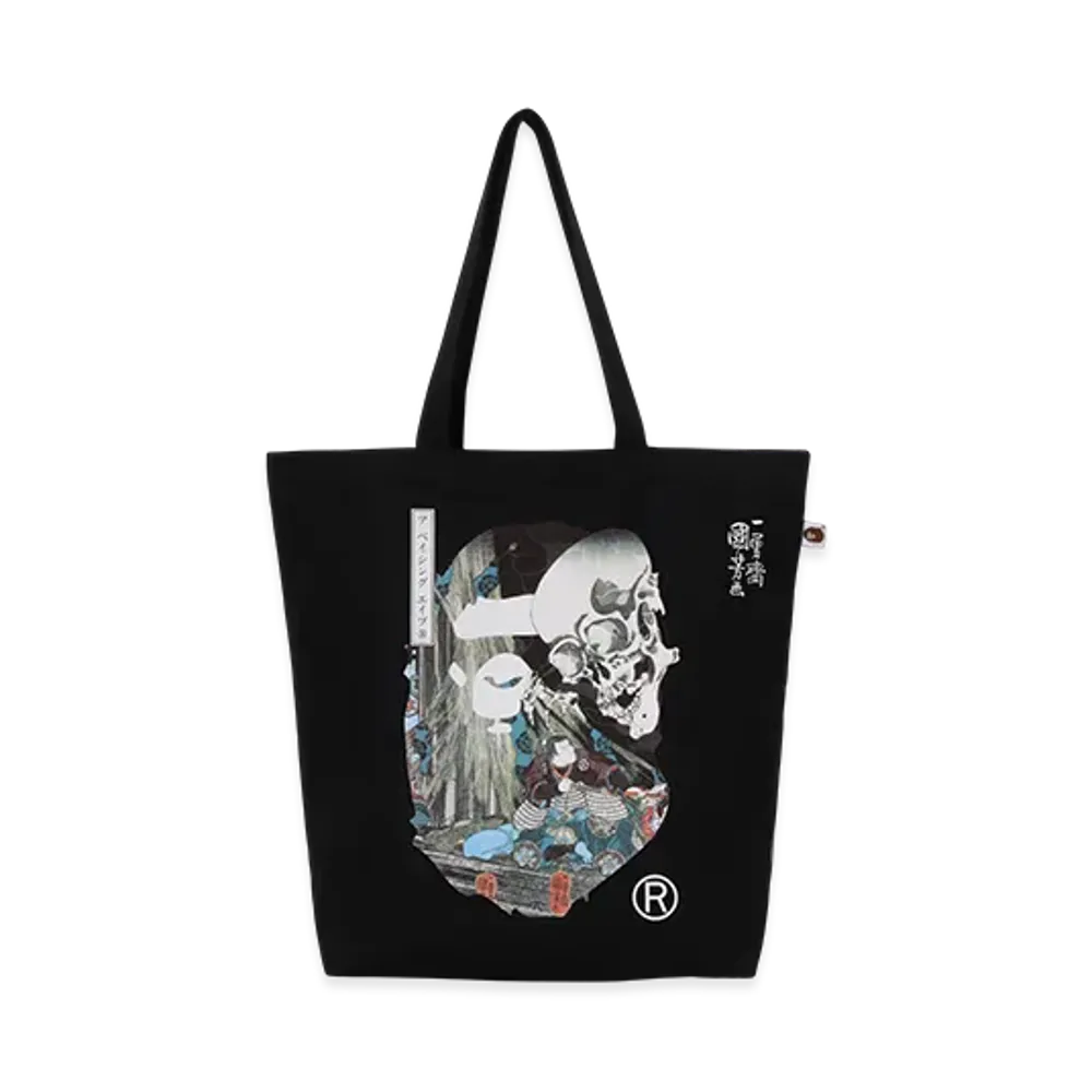 A BATHING APE x UKIYO-E Tote Bag "Black"