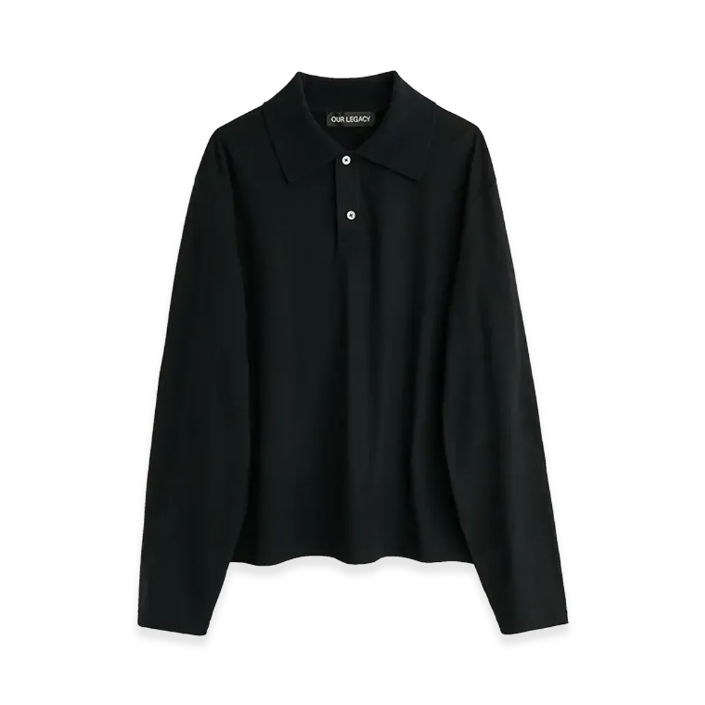 OUR LEGACY Rugby Longsleeve "Black High Twist Jersey"