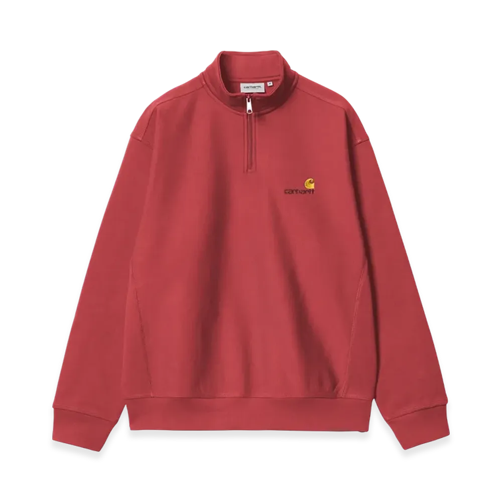 Carhartt WIP Half Zip American Script Sweatshirt "Tuscany"