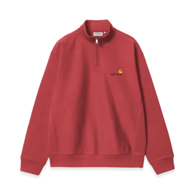 Carhartt WIP Half Zip American Script Sweatshirt "Tuscany"