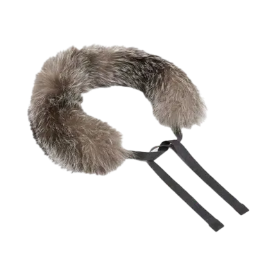 Max Mara Chelson Fox Fur Hood Trim "Medium Grey"