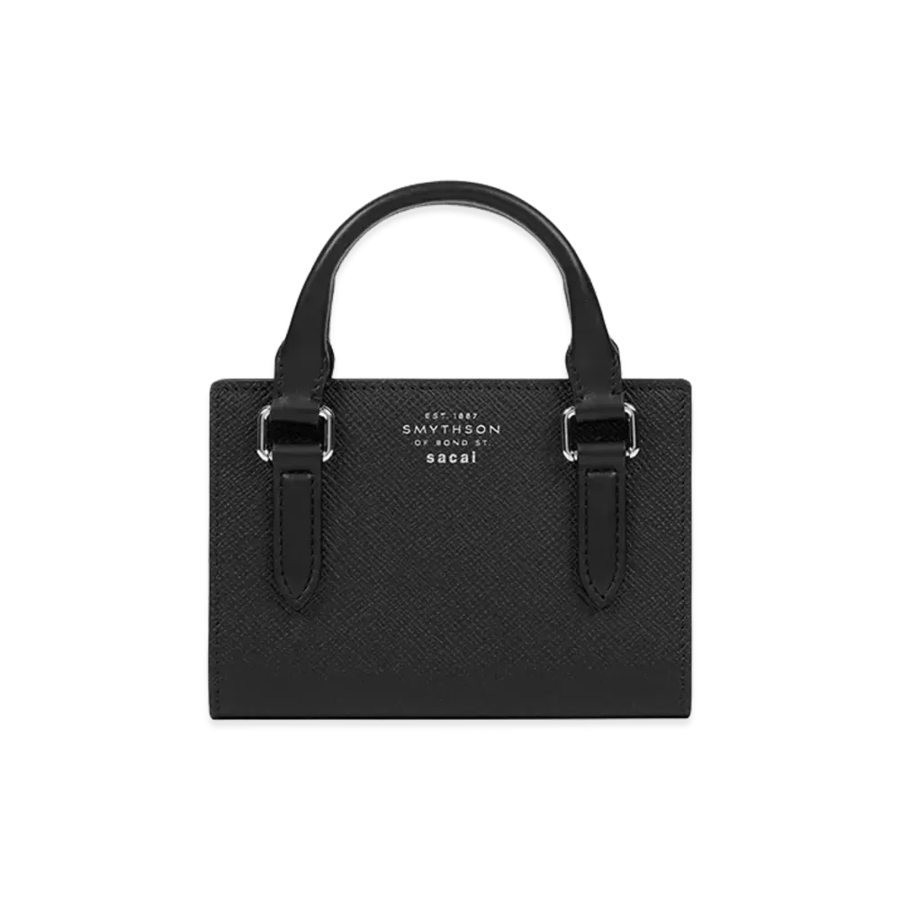 sacai x Smythson Passport Cover in Panama "Black"
