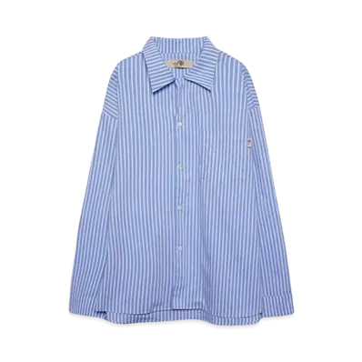 Flowers of Life F.O.L Stripe long sleeve shirts "Light blue stripe"