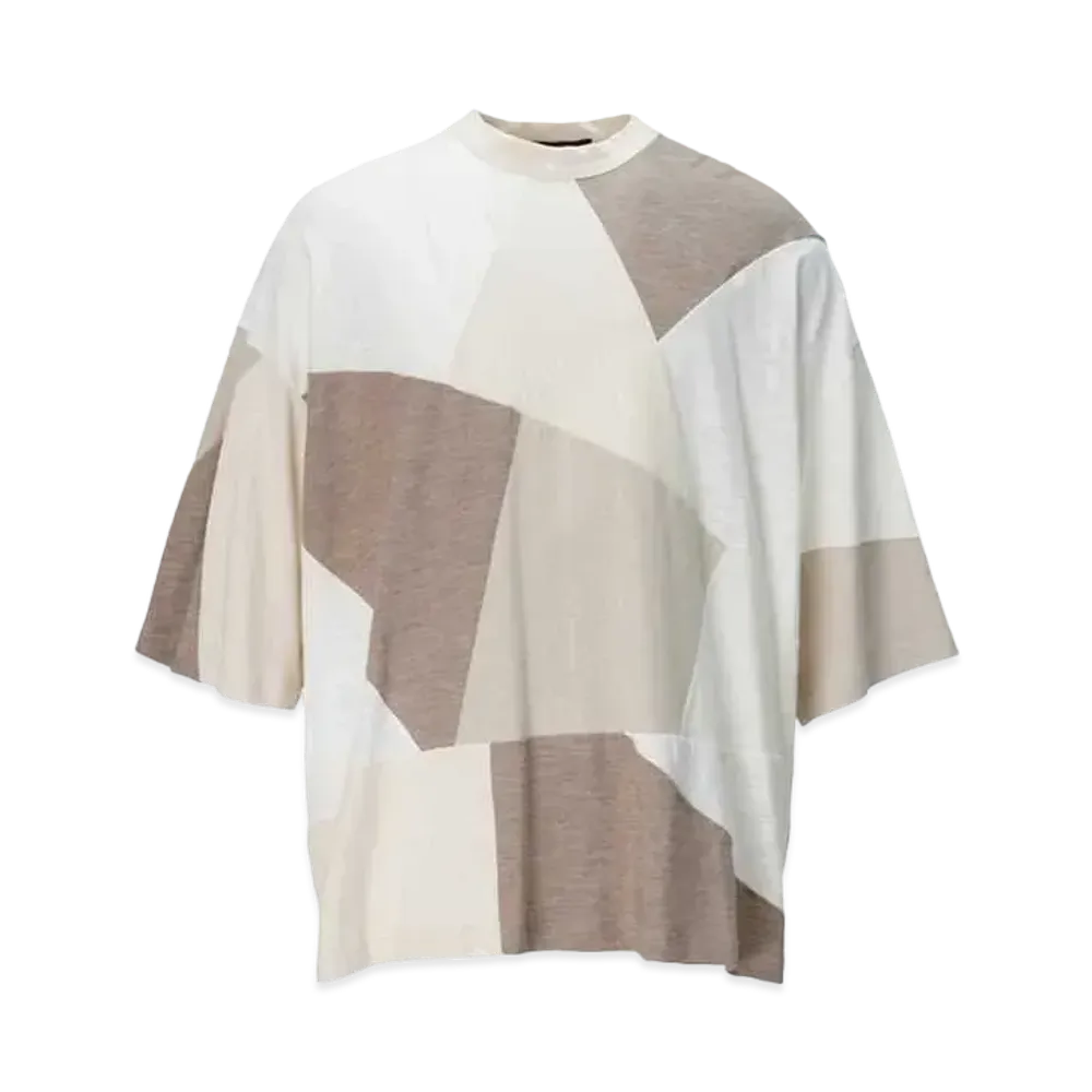 ANREALAGE Panel Patchwork Oversize Tee "Ivory"