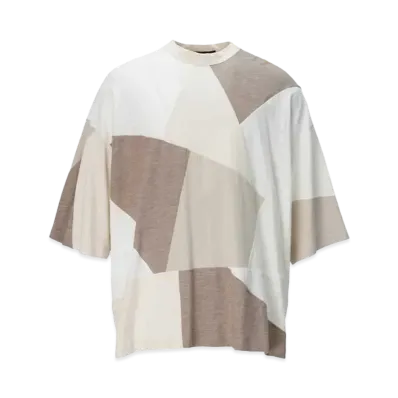 ANREALAGE Panel Patchwork Oversize Tee "Ivory"