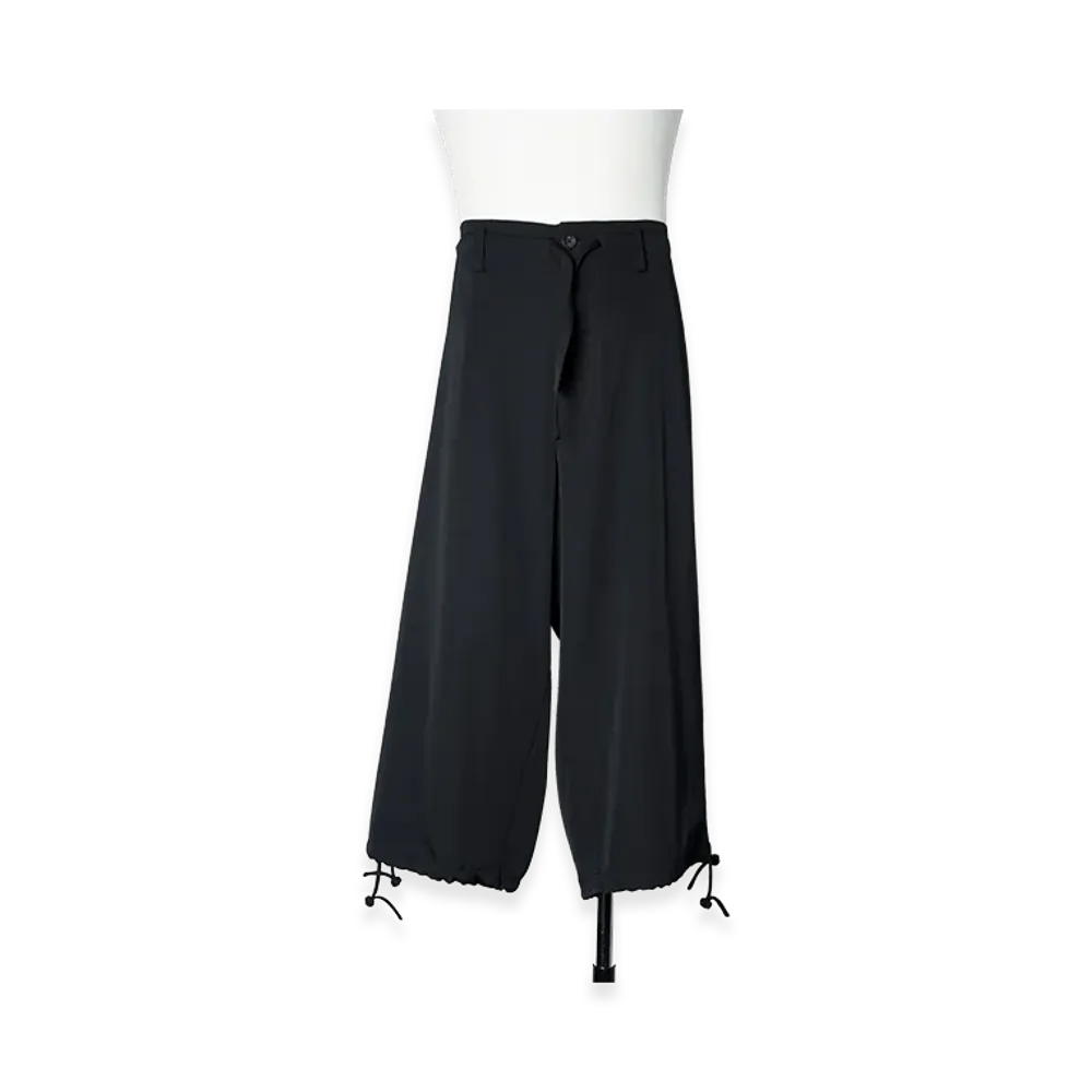 Yohji Yamamoto POUR HOMME Wool Gabardine Wide Pants "Black"