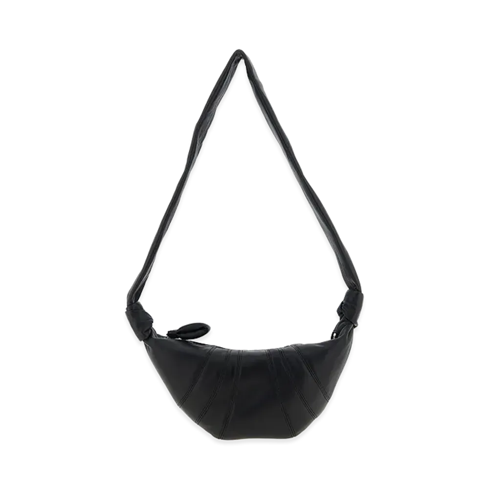 LEMAIRE Small Croissant Bag in Soft Nappa "Black"