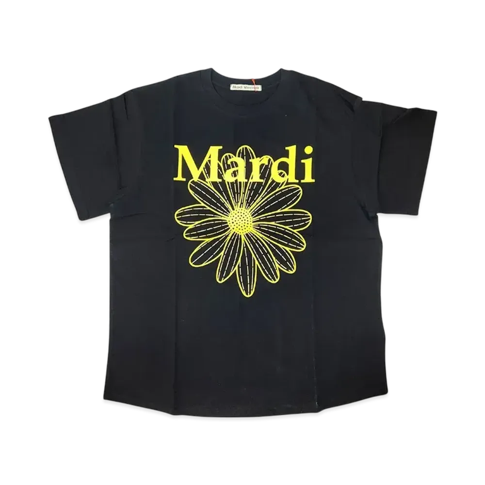 Mardi Mercredi T-Shirt Flowermardi "Black Yellow"