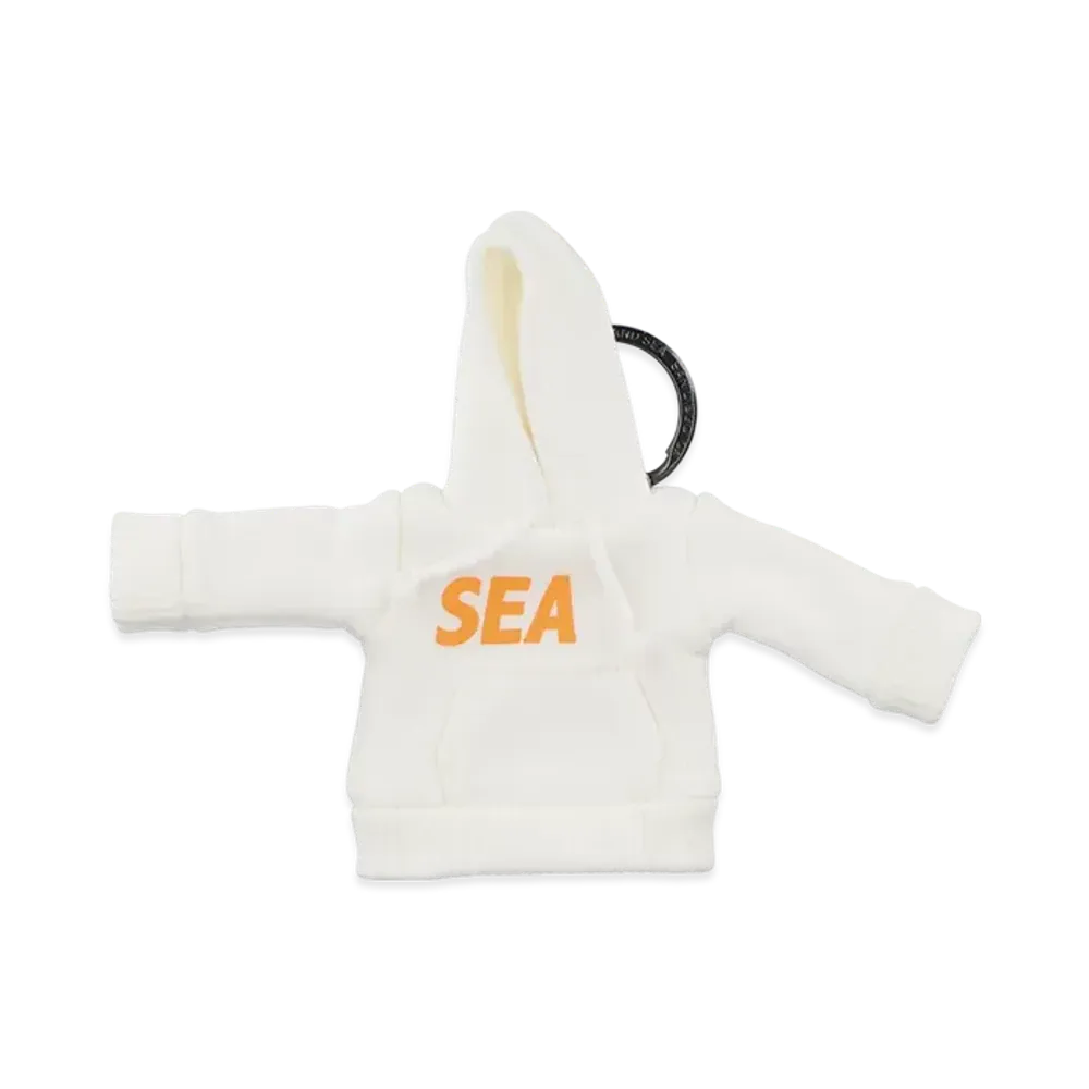 WIND AND SEA Mini Hooded Key Ring "White"