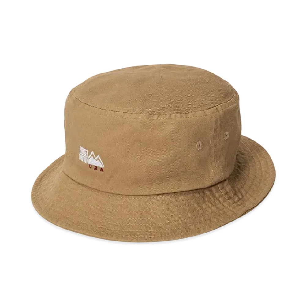 FIRST DOWN Logo Twill Bucket Hat "Beige"