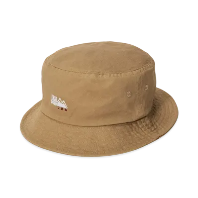 FIRST DOWN Logo Twill Bucket Hat "Beige"