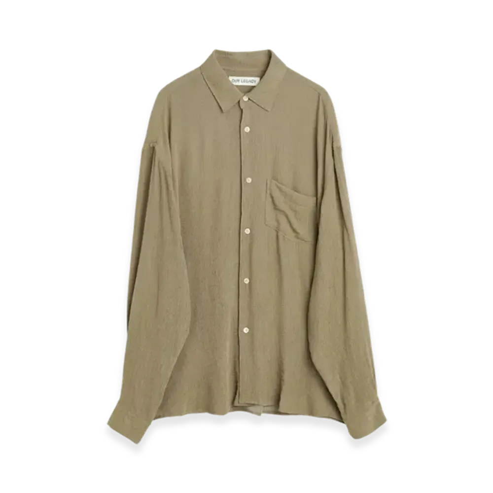 OUR LEGACY Initial Shirt Ruffle Viscose "Muck"