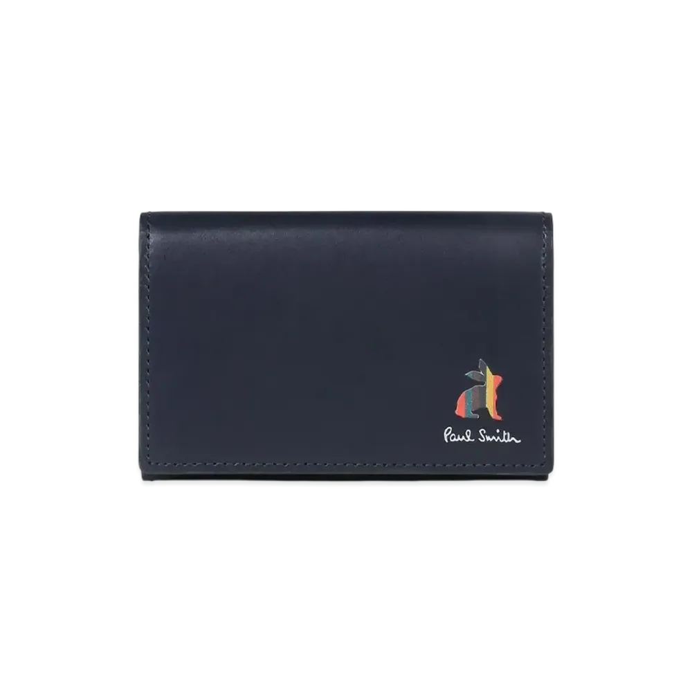 Paul Smith Marketry Bright Stripe Rabbit Business Card Holder "Navy"