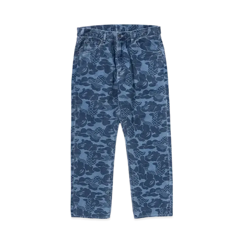 A BATHING APE Asia Camo Denim Pants "Indigo"
